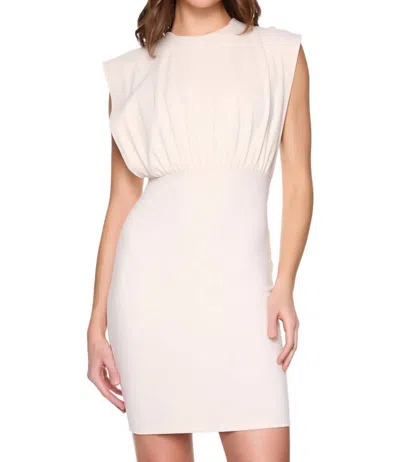 Susana Monaco Open Side Sleeveless Mini Dress In Blanched Almond In White