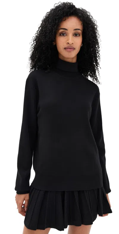 Susana Monaco Oversized Turtleneck Sweater 11 Black