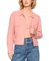 Susana Monaco Pebble Weave Button-up Jacket In Hamptons
