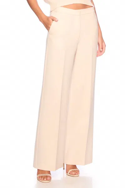 Susana Monaco Pebble Weave Pants In Belgian Creme In Pink