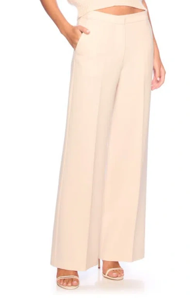 SUSANA MONACO SUSANA MONACO PEBBLE WEAVE WIDE LEG PANTS