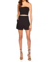 Susana Monaco Pleated Short In Midnight In Black