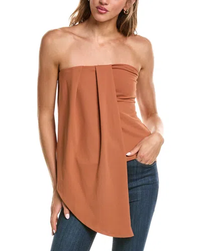 Susana Monaco Pleated Tube Top In Brown