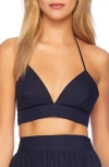 Susana Monaco Poplin Crop Camisole In Black