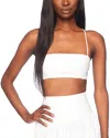 Susana Monaco Cotton Poplin Crop Top In Sugar