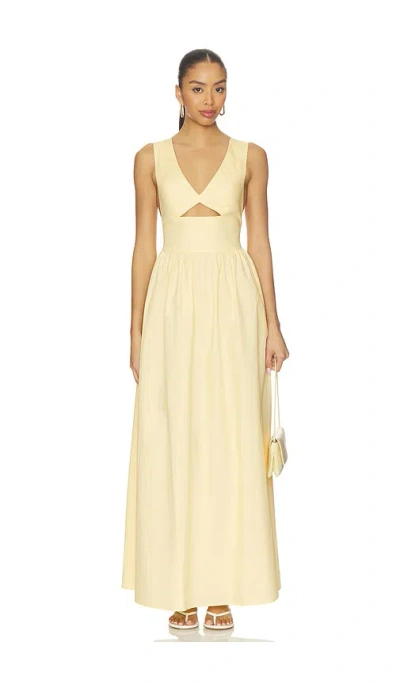 Susana Monaco Poplin Cross Back Dress In Yellow