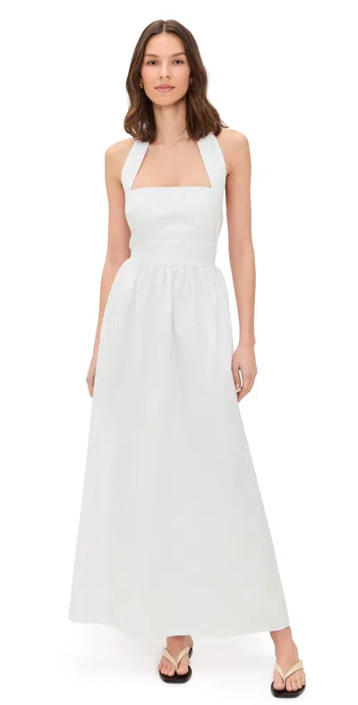 Susana Monaco Poplin Halter Tie Dress Sugar In White