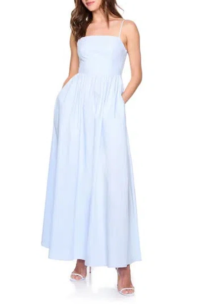 Susana Monaco Poplin Maxi Dress In Baby Blue