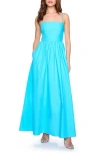Susana Monaco Poplin Maxi Dress In Surf