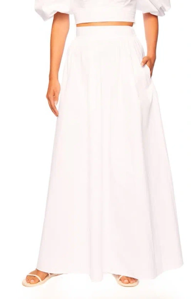 Susana Monaco Poplin Maxi Skirt In Sugar