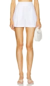 Susana Monaco Poplin Pleated Short In 白糖色