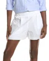 Susana Monaco Poplin Pleated Smocked Short In White