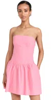 Susana Monaco Poplin Tube Flare Dress Knockout Pink In Knockout Pink