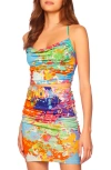 Susana Monaco Print Cowl Neck Camisole In Splatter Print