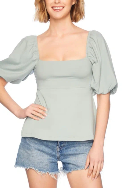 Susana Monaco Puff Sleeve Top In Celadon