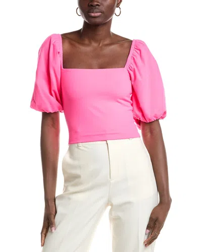 Susana Monaco Puff Sleeve Top In Pink