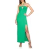 Susana Monaco Ring Front Halter Maxi Dress In Zing