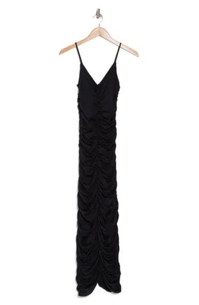 Susana Monaco Ruched Body-con Maxi Dress In Black