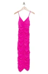 Susana Monaco Ruched Body-con Maxi Dress In Pink