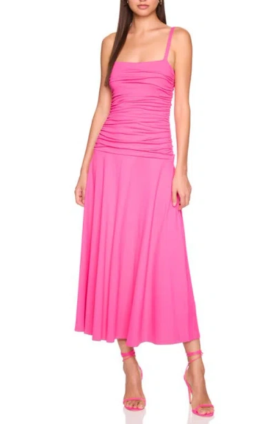 Susana Monaco Ruched Sleeveless Maxi Dress In Pink