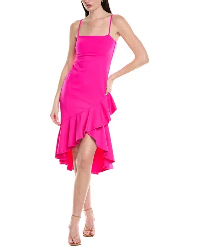 Susana Monaco Ruffle Midi String Dress In Pink