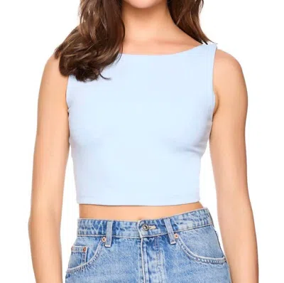 Susana Monaco Scoop Back Tank Top In Poolside In Blue