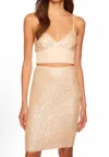 Susana Monaco Sequin High Waist Pencil Skirt - Plus In Belgian Creme In Multi