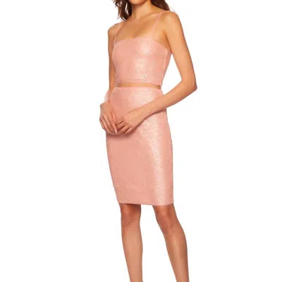 Susana Monaco Sequin High Waisted Skirt 21 In Belgian Crème Bng Belgian Crème In Pink