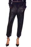 Susana Monaco Sequin Jogger Pants In Thunder In Purple