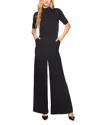 Susana Monaco Mock Neck Wide Leg Jumpsuit In Black