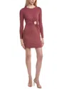 Susana Monaco Side Ring Mini Dress In Pink