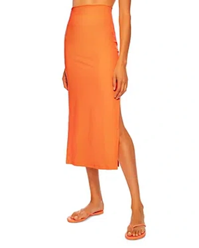 Susana Monaco Side Slit Skirt In Nectarine