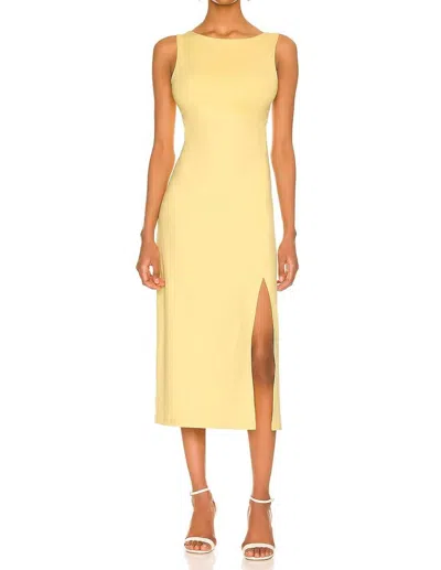Susana Monaco Side Slit Tank Dress In Lemon In Yellow