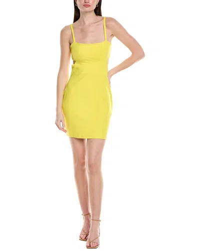 Susana Monaco Side Slit Tank Mini Dress In Yellow