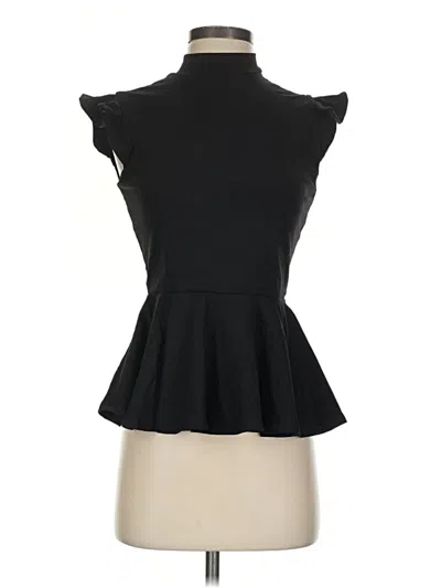 Pre-owned Susana Monaco Sleeveless Blouse In Black