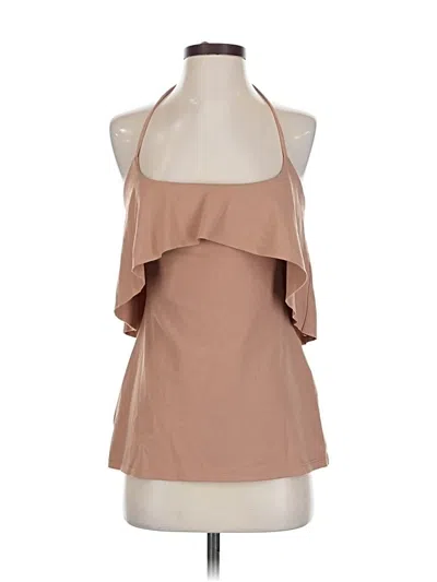 Pre-owned Susana Monaco Sleeveless Blouse In Brown
