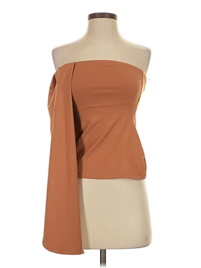 Pre-owned Susana Monaco Sleeveless Blouse In Brown