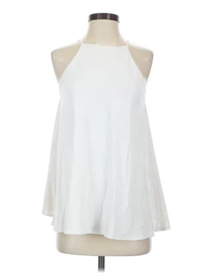 Pre-owned Susana Monaco Sleeveless Blouse In White