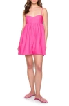 Susana Monaco Sleeveless Cotton Poplin Romper In Pink