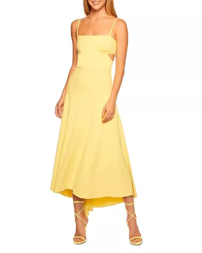 Susana Monaco Sleeveless Cutout Highlow Maxi Dress In Lemon Zest In Yellow