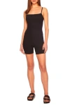 Susana Monaco Sleeveless Rib Romper In Black