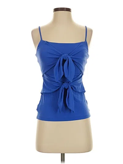Pre-owned Susana Monaco Sleeveless Top Blue Sweetheart Neckline Tops