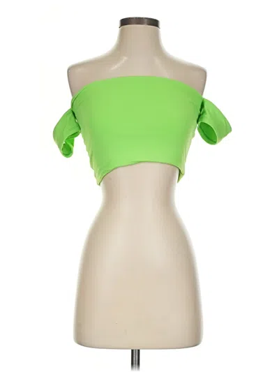 Pre-owned Susana Monaco Sleeveless Top Green Strapless Neckline Tops