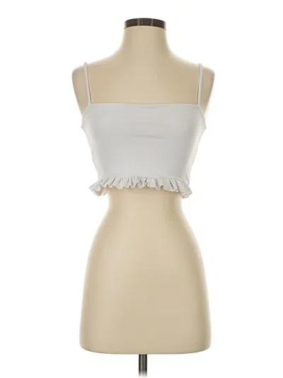 Pre-owned Susana Monaco Sleeveless Top Ivory Strapless Neckline Tops