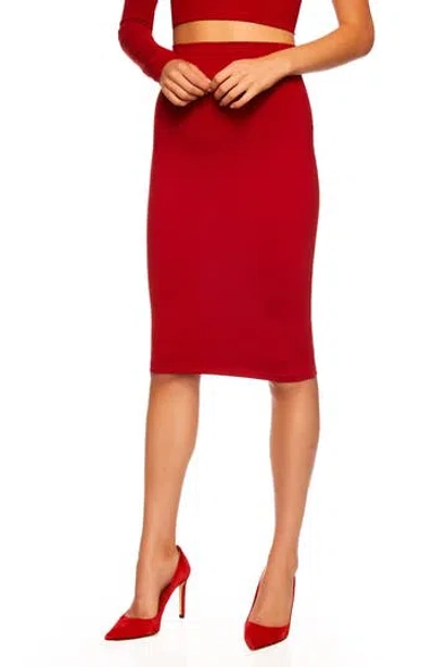 Susana Monaco Slim High Waist Stretch Pencil Skirt In Siren