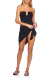 Susana Monaco Solid Cover-up Sarong In Black