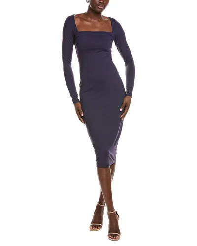 Susana Monaco Solid Midi Dress In Purple