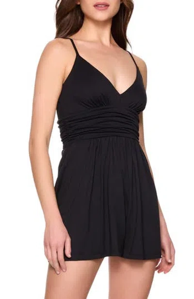 Susana Monaco Spaghetti Strap Ruched Romper