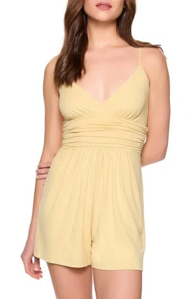Susana Monaco Spaghetti Strap Ruched Romper
