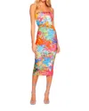 Susana Monaco Viscose Splatter Print Tube Gathered Dress In Multi In Multi